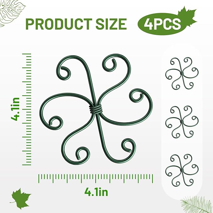 4PCS Green Iron Monstera Support, Uniquely Designed Plant Support Stakes - Image 2