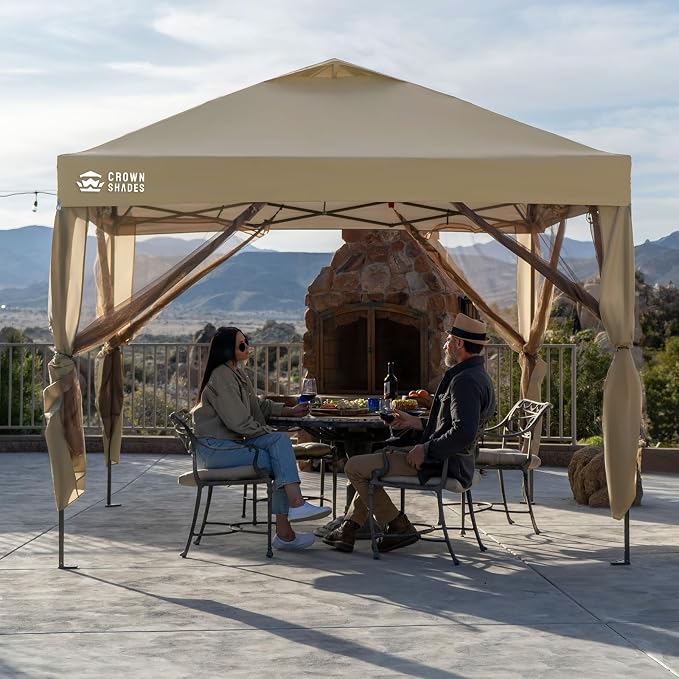 CROWN SHADES Gazebo 10x10 Pop Up Canopy - Image 2