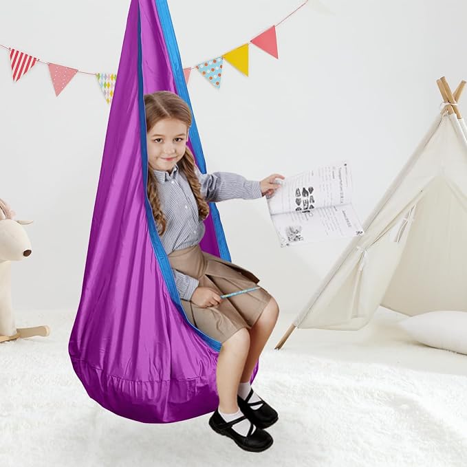 Kids Swing Seat Hammock Chair Indoor Outdoor Hanging Chair - Image 6