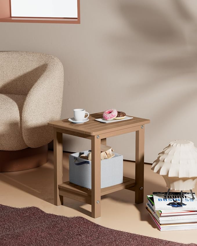 YEFU Outdoor Side Table for Patio: 16" HIPS Weather - Image 2