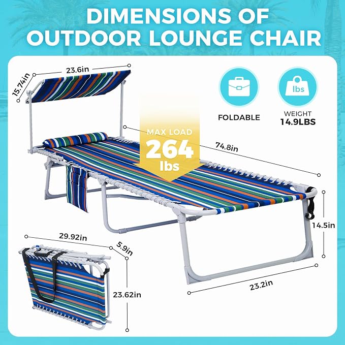 #WEJOY Folding Lounge Chair - Image 3
