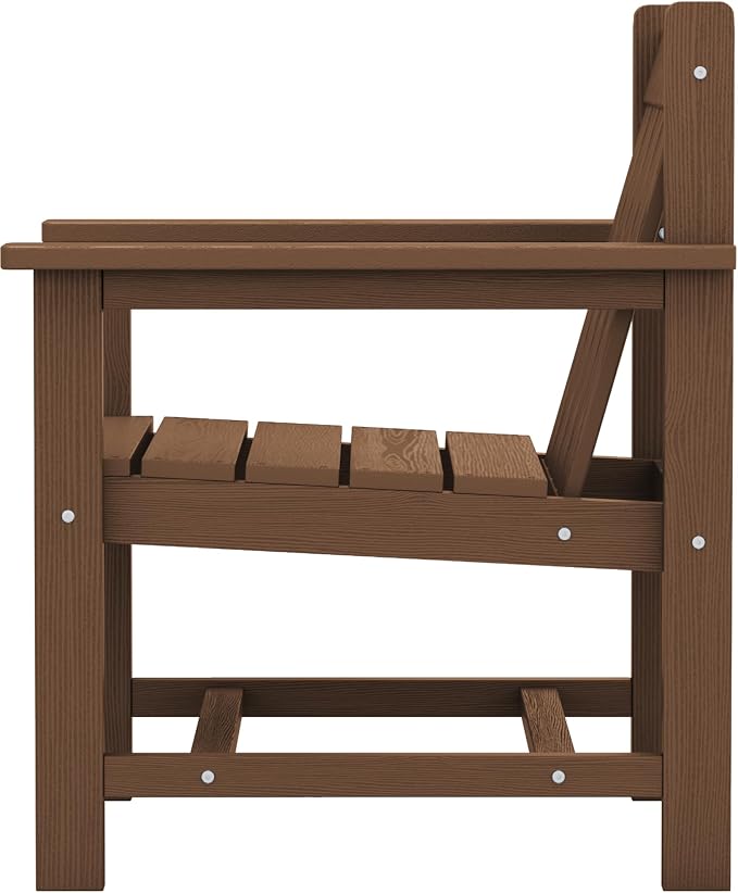 SEWRWALL 3 Pieces Patio Bistro Set, All Weather Adirondack Chair Set - Image 11