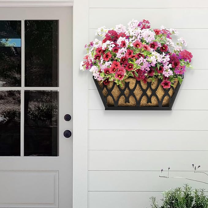 4 Pack 16 Inch Window Boxes Planters Railing Planter Box - Image 6