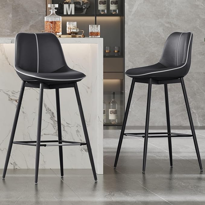 VASAGLE Bar Stools Set of 2, Bar Height Bar Stools by VASAGLEbySONGMICSHOME