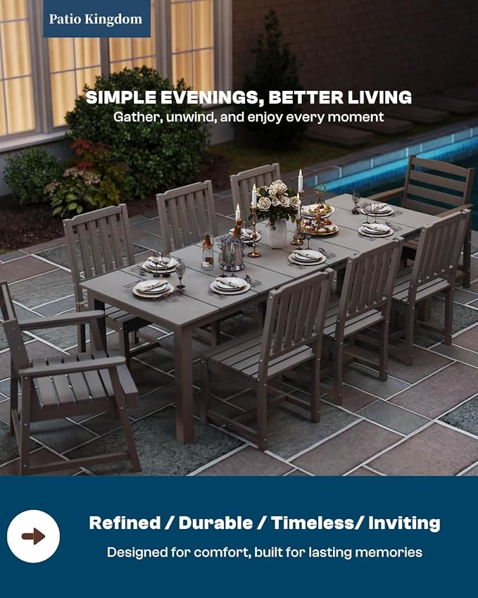 5-Piece Black Outdoor Dining Set - Image 4