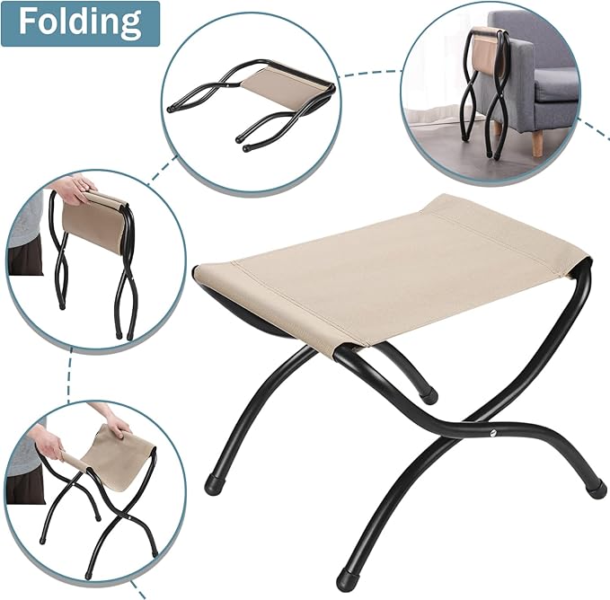 15" Foldable Foot Stool Ottoman - Image 9