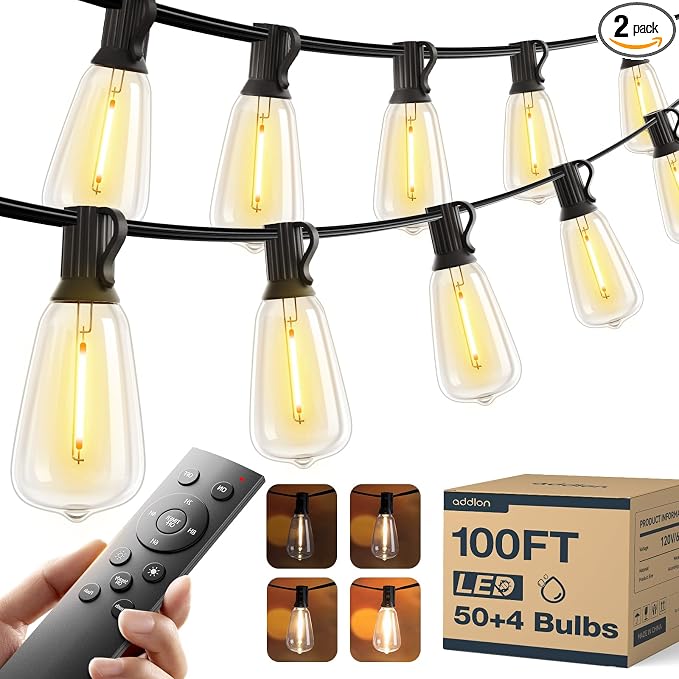 addlon 100FT LED Outdoor String Lights by addlon