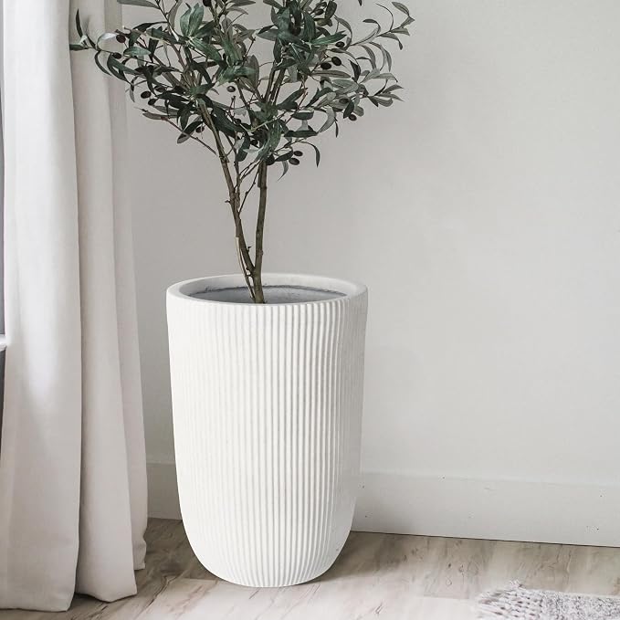 Oakrain 18" H Tall Planter, Large Indoor Outdoor Decorative Pot - Image 7