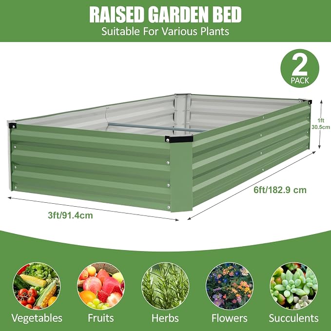 Galvanized Raised Garden Bed Outdoor | Metal Raised Garden Bed - Image 3