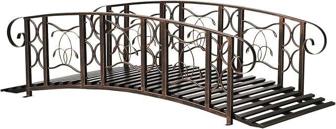Outsunny 6' Metal Arch Backyard Garden Bridge by Outsunny
