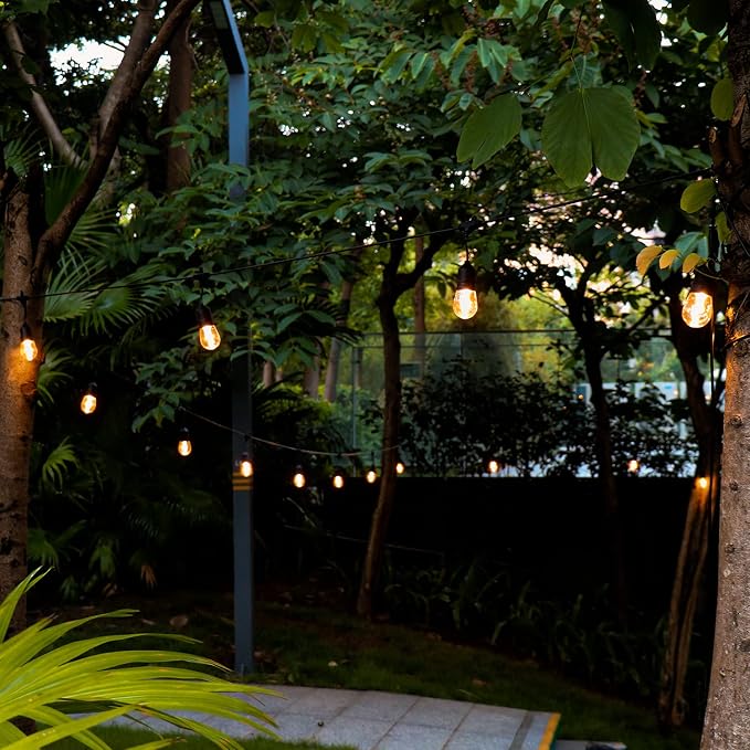 GANA 12V Low Voltage & Safe LED Outdoor String Lights, 48FT 15 Shatterproof - Image 8