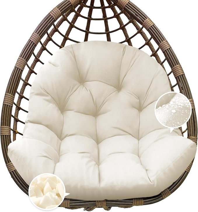 Egg Chair Cushion Replacement, Waterproof Outdoor Hanging Egg Chair Cushion by Tycdiose
