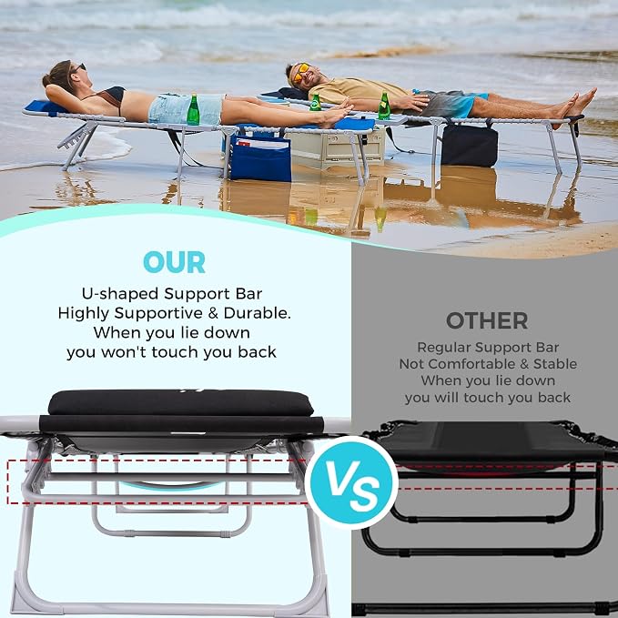 #WEJOY 2 Pack Outdoor Chaise Lounge Chair - Image 6