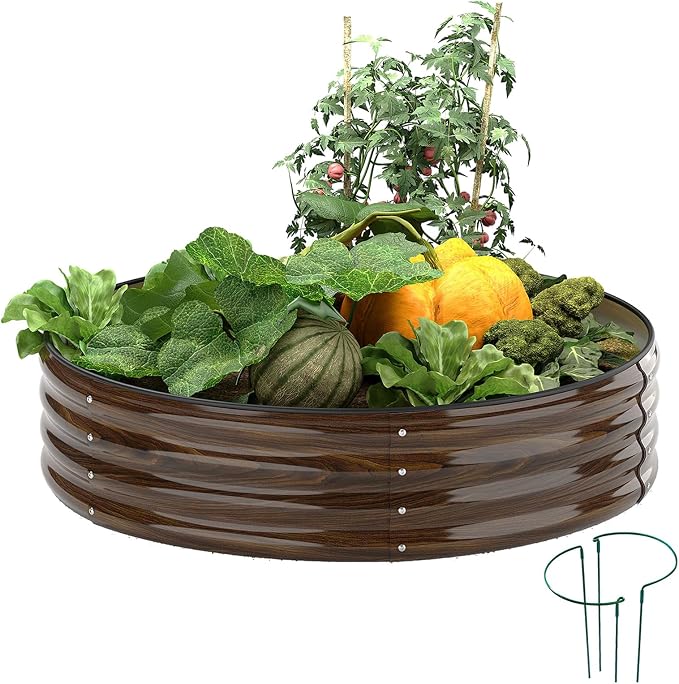 Galvanized Metal Raised Garden Bed Kit by ZFHgarden
