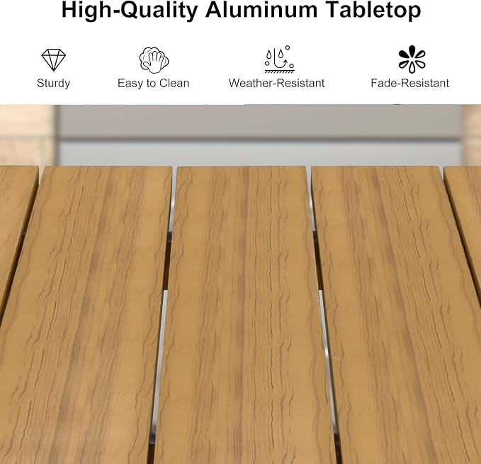 PURPLE LEAF 7 Pieces Outdoor Dining Set - Image 7