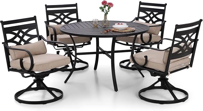 Sophia and William Swivel Patio Dining Set by SophiaWilliam