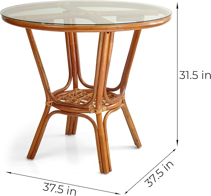Pelangi Rattan Wicker Round Dining Table - Image 3