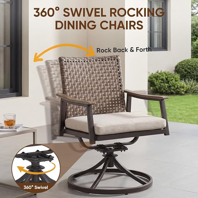 NATURAL EXPRESSIONS 7 Piece Patio Dining Set - Image 4