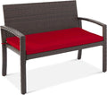 Best Choice Products Outdoor Bench 2-Person Wicker Garden Patio Benches Seating by BestChoiceProducts
