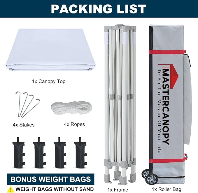 MASTERCANOPY Pop Up Canopy Tent Commercial Grade 10x10 Instant Shelter - Image 9