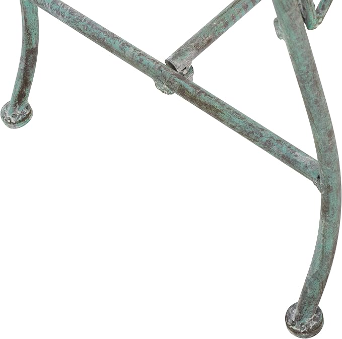 SAFAVIEH Outdoor Collection Adina Victorian Antique Dark Green Wrought Iron - Image 7