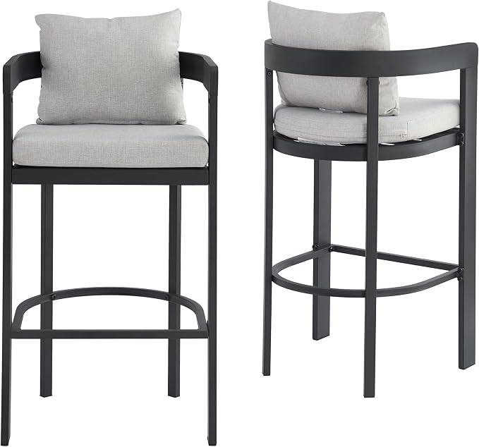 Christopher Knight Home Leona Outdoor Counter Height Bar Stools Set of 2 - Image 8