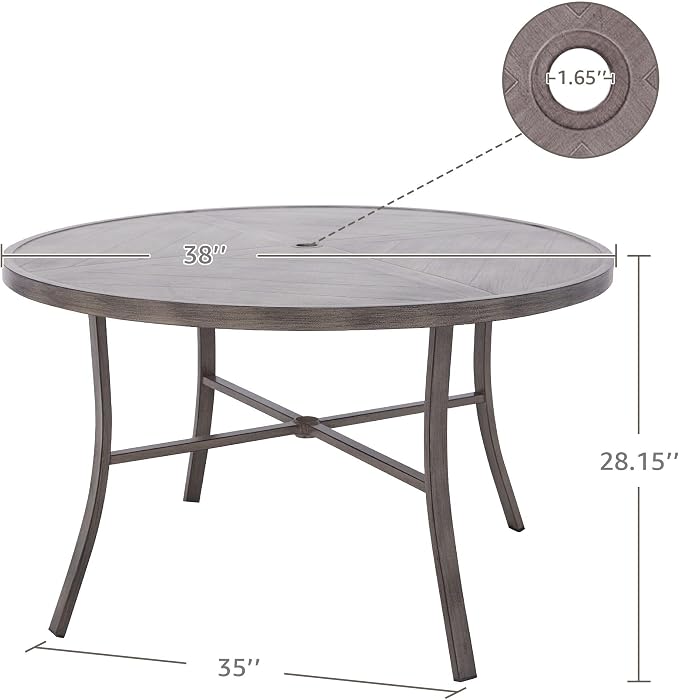 NATURAL EXPRESSIONS 5-Piece Outdoor Patio Dining Set - Image 8