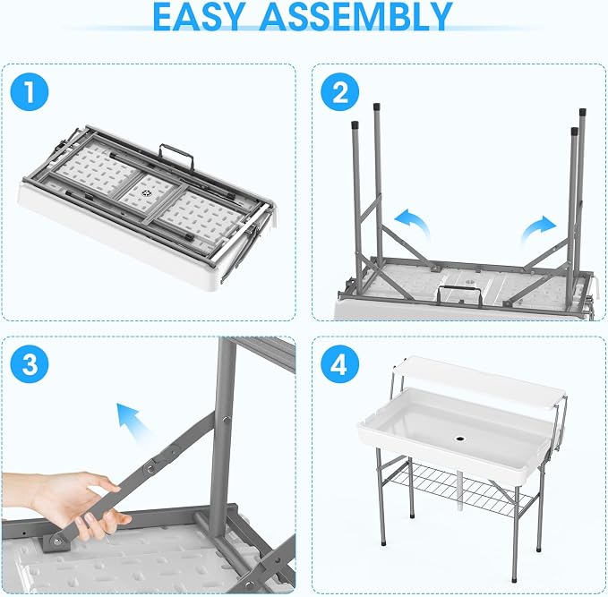 HLPB 4 FT Party Ice Cooler Folding Table - Image 5