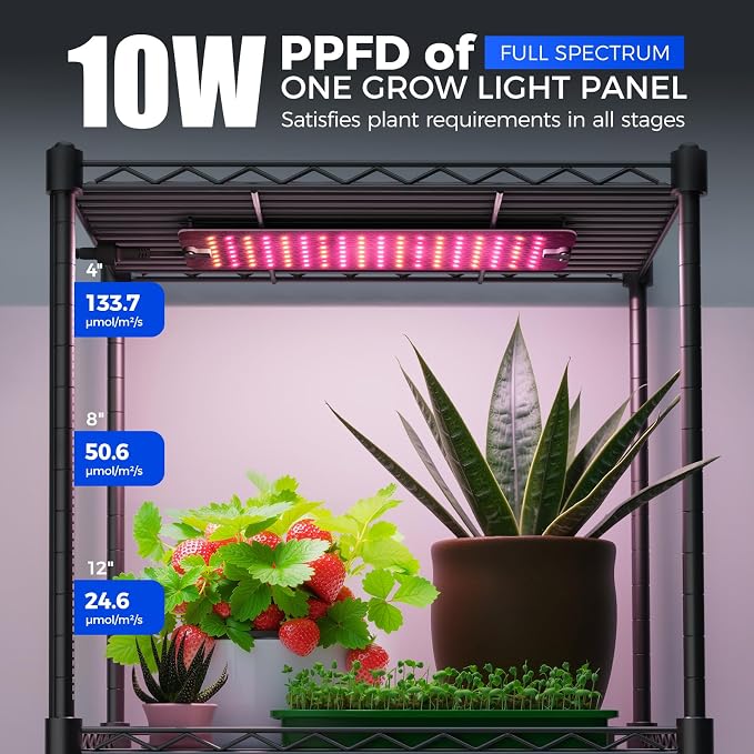 Barrina CX83 Plant Stand with Grow Lights, 6-Tier Plant Shelf with 10W Full - Image 7