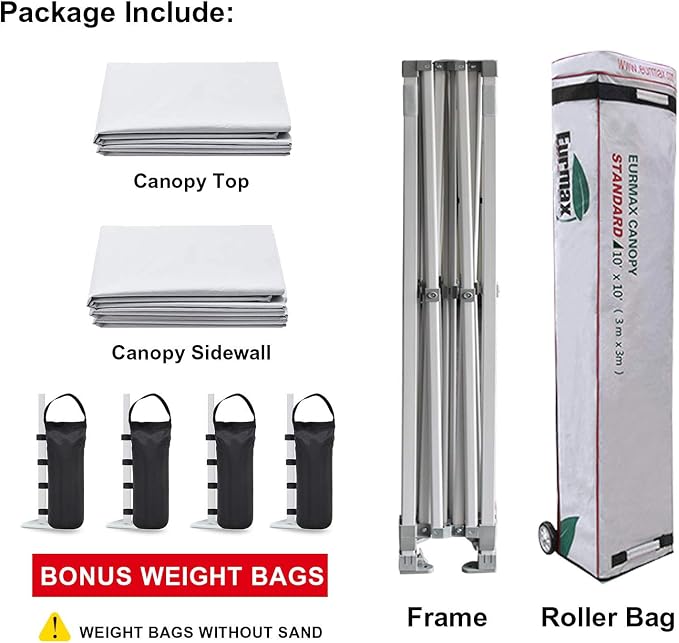 Eurmax USA 10'x10' Pop-up Canopy Tent Commercial Instant Canopies - Image 8