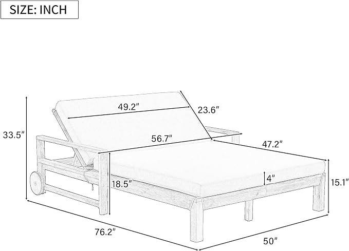 LUMISOL Outdoor Patio Daybed - Image 2