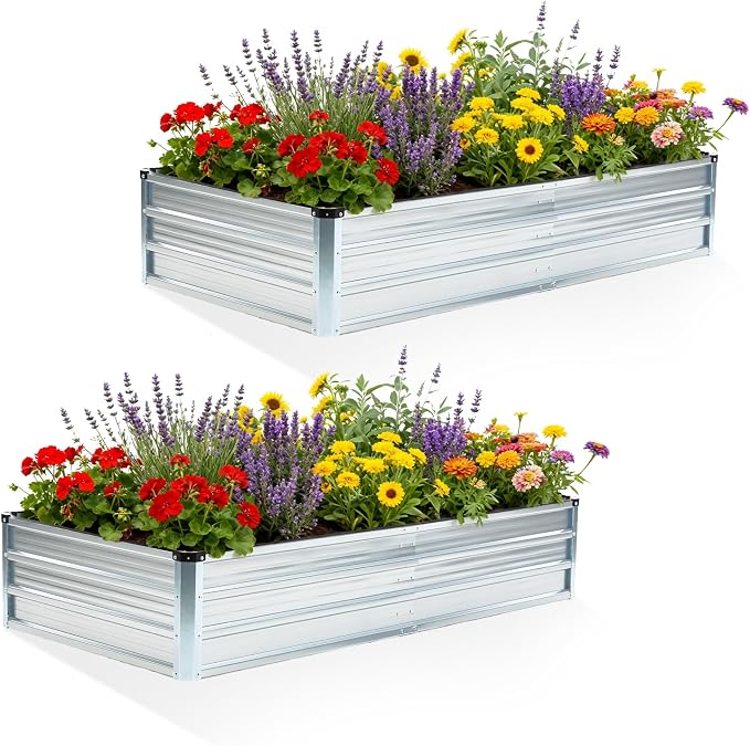 DUMOS Raised Garden Bed Outdoor, Large Metal Garden Bed by DumosLifestyle
