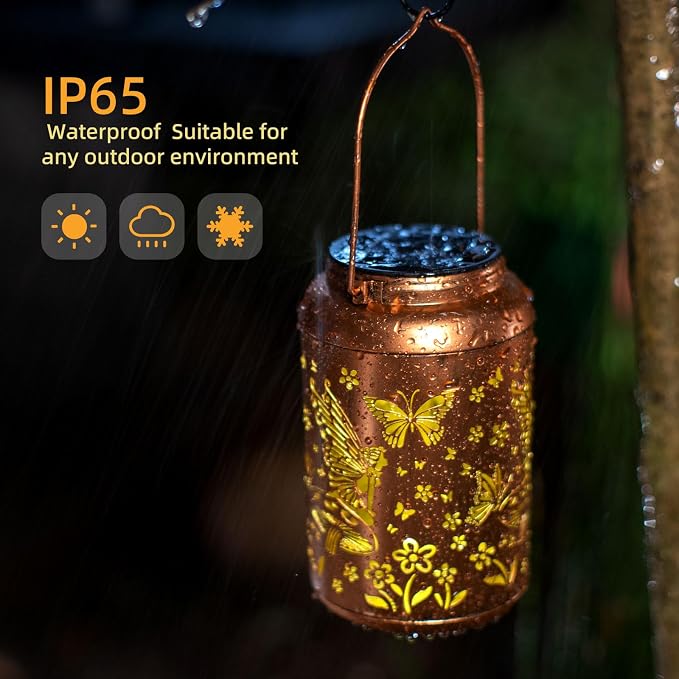 Fairy Solar Lanterns Outdoor Waterproof Hanging Butterfly Lights Birthday Gifts - Image 7