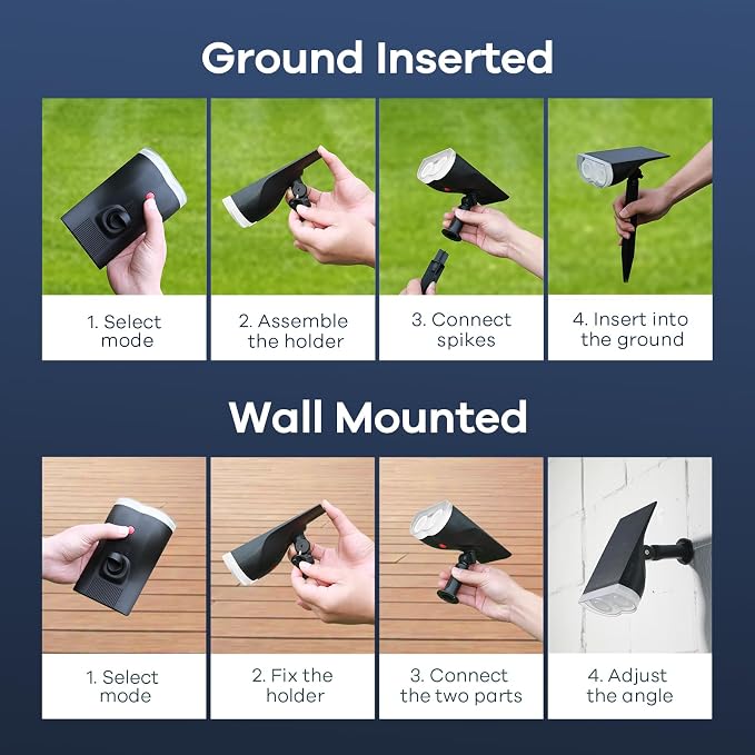 Consciot Solar Color Changing Outdoor Spotlights, 7 Lighting Modes Outside - Image 9