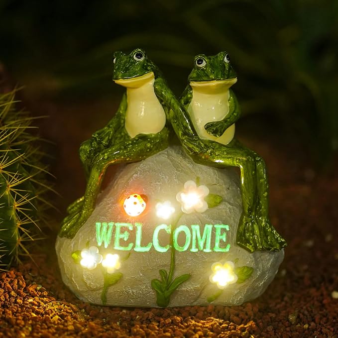 Nacome Solar Garden Outdoor Statues Frog by Nacome