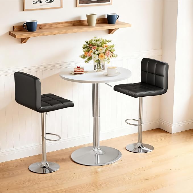 Shahoo Bar Table, Adjustable Height Pub Table 27.4-36 Inches, Cocktail Table - Image 6