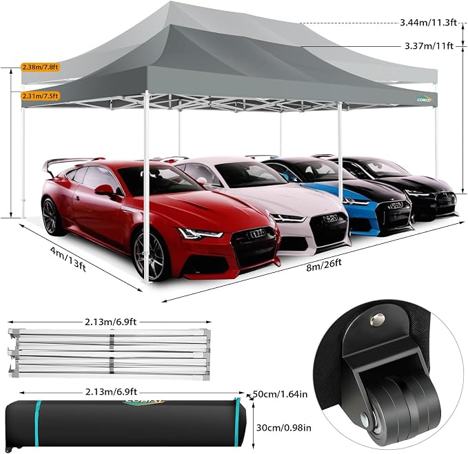 COBIZI 13x26 Pop up Canopy Tent 13x26 Canopy - Image 6