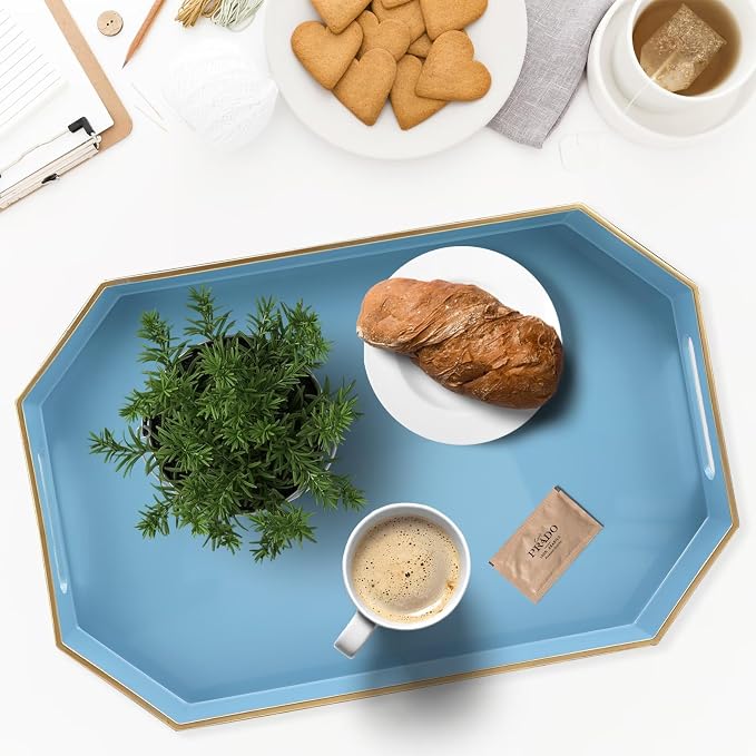 Spsyrine Blue Plastic Serving Tray - Image 5