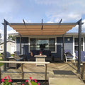 Domi Outdoor Living 10’ X 13’ Outdoor Retractable Pergola by domioutdoorliving
