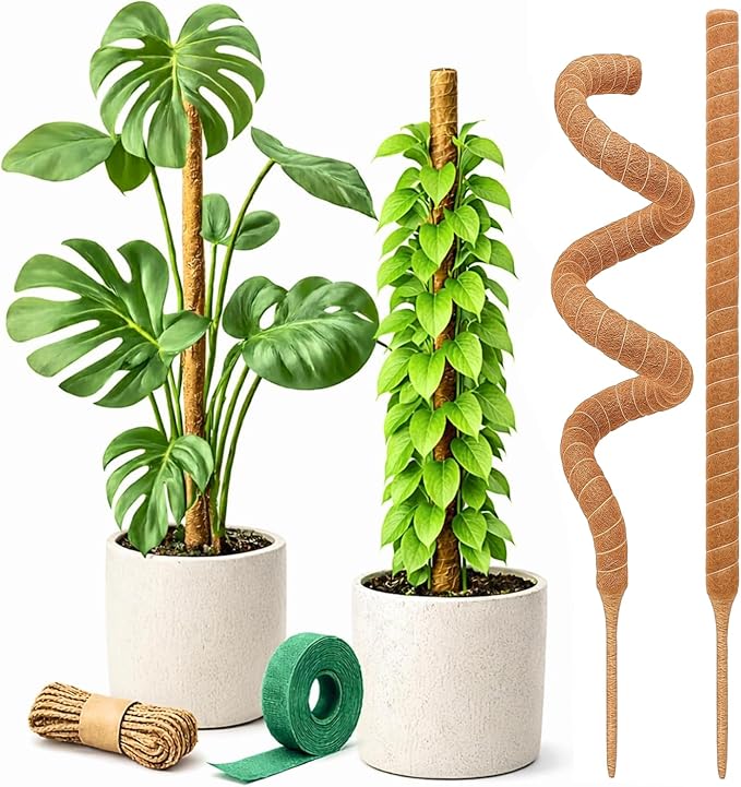 Moss Pole Monstera Plant Support – 2 Pack 28” Bendable Moss Pole Monstera Plant by Craft911byLIME