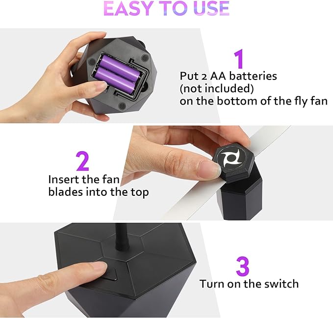 Fly Fans for Tables, Fly Repellent Fan Outdoor Indoor Keep Flies Away, Fly - Image 6