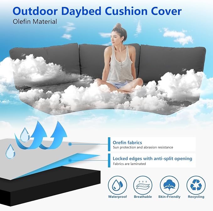 Outdoor Curved Sofa Cushion Cover - Image 3