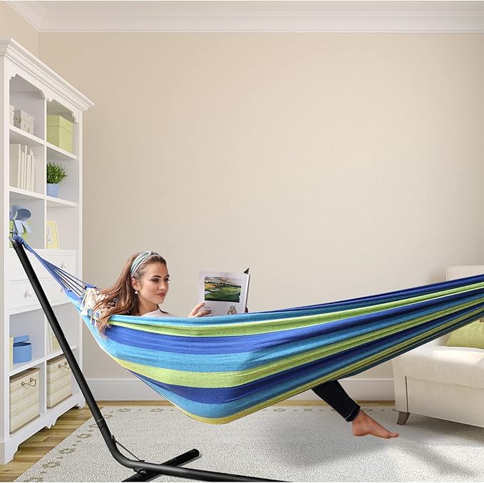 ANYOO Cotton Hammock Portable Camping Hammocks - Image 7