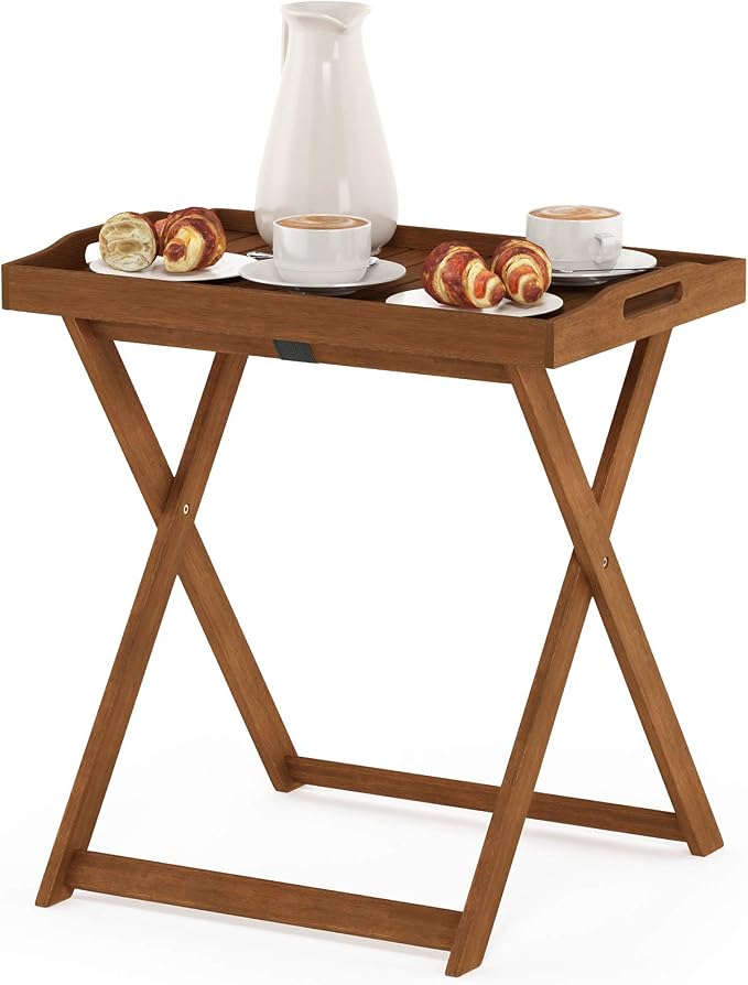 Furinno FG19557 Tioman Outdoor Hardwood Tray Table Large by Furinno-FitsYourSpaceFitsYourBudget