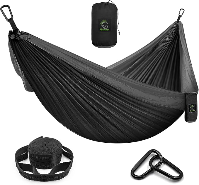 Grassman Camping Hammock Double & Single Portable Hammock by GRASSMAN