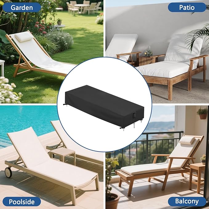 Outdoor Patio Chaise Lounge Cover, Waterproof Lounge Cover - Image 7