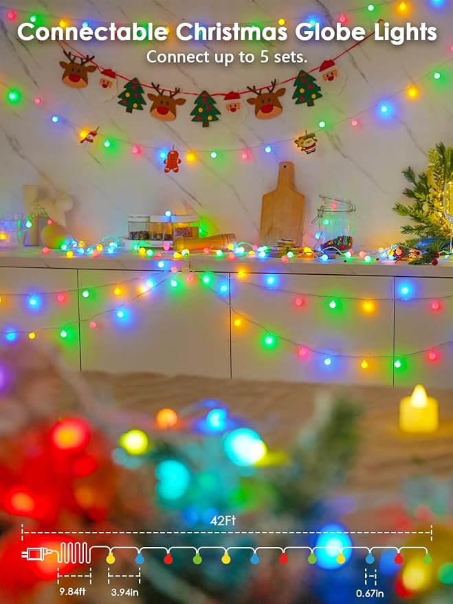 2026 New Connectable 43FT Smart Voice Controlled String Lights Indoor Outdoor | - Image 4