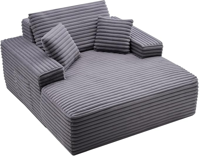 VEVOR Chaise Lounge Chair, 48 in Boneless Chaise Lounge Indoor, Modern - Image 9