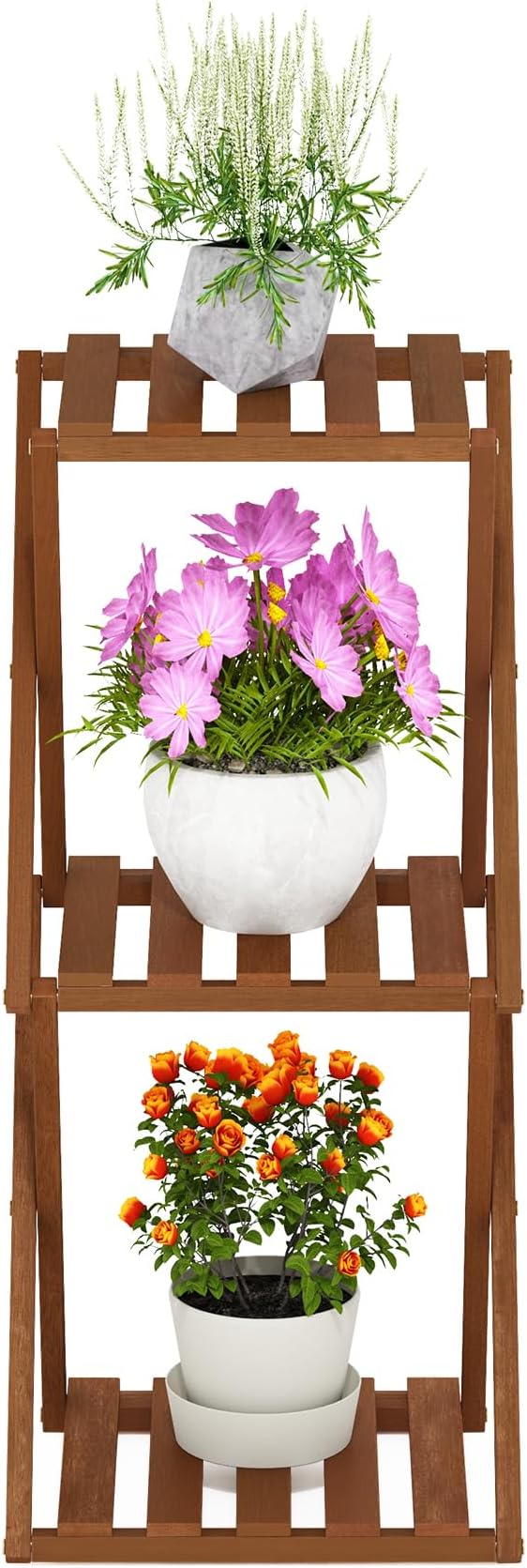 Furinno TIOMAN Patio Table, 3-Tier Outdoor Side Table, Toolless Multipurpose - Image 4