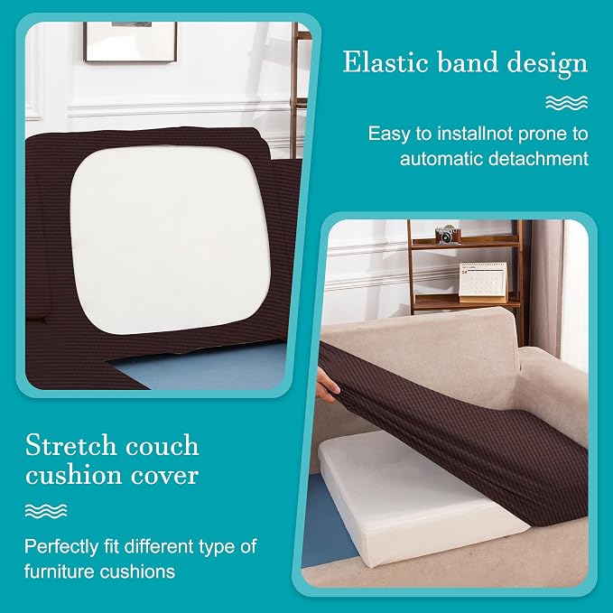 12Pcs Stretch Patio Cushion Covers, Outdoor Couch Covers Replacement, Outdoor - Image 5